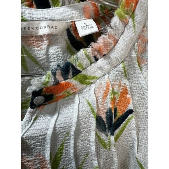 3/4 Sleeves Printed Blouse Small‎ By Lc Lauren Conrad NEW - Picture 6 of 7